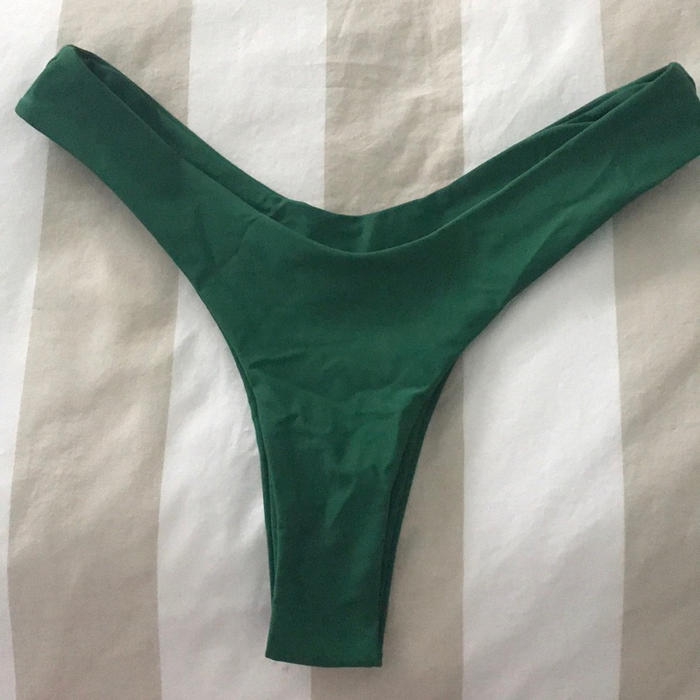 Green thong bikini bottoms